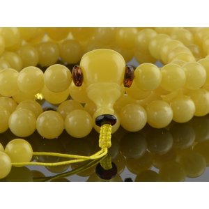 Buddhist mala prayer amber beads